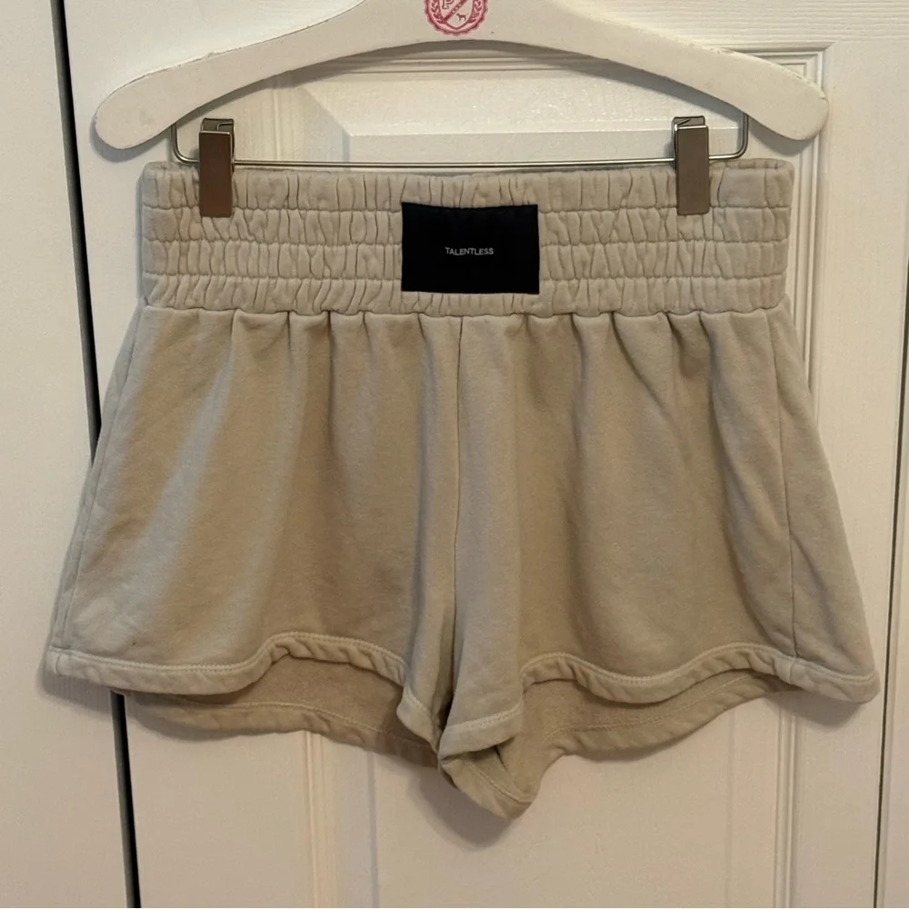 Talentless Boxing Shorts in Cream
